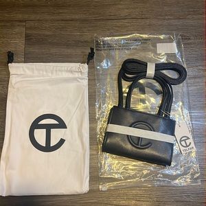 Navy TELFAR small shopper